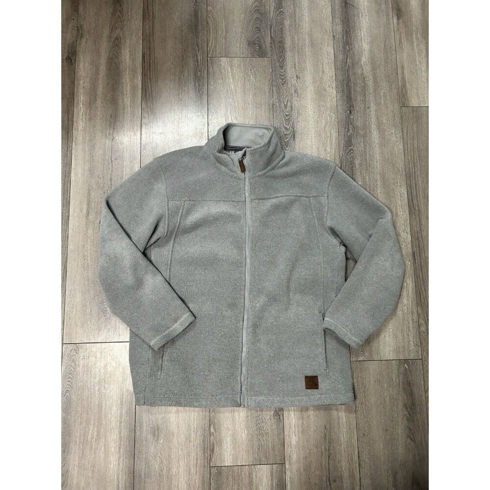 Field & Stream Gray Fleece Full Zip Sweater Jacket Men Size: XXL